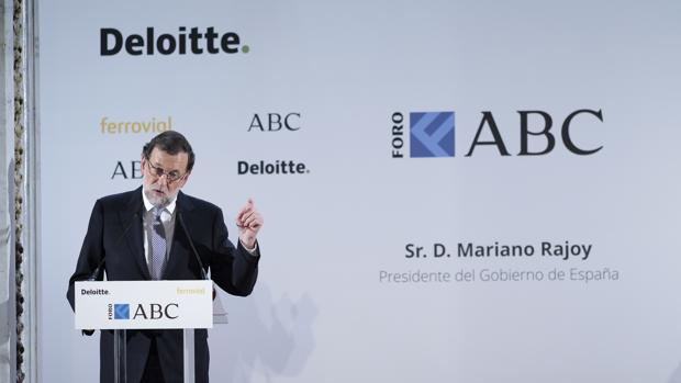 El presidente del Gobierno, Mariano Rajoy, en el Foro ABC
