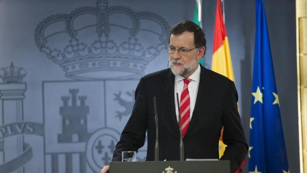 Rajoy, este viernes, en la rueda de prensa ofrecida tras la reunión con el primer ministro de Italia