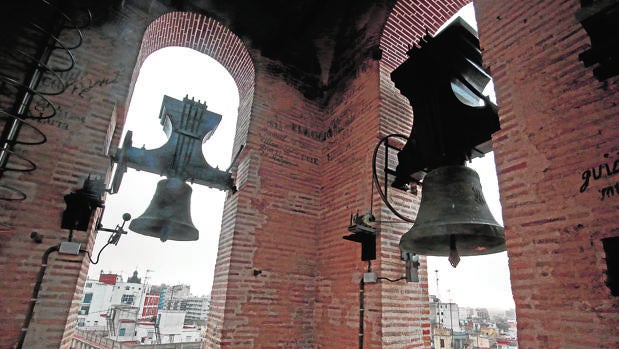 Imagen de las campanas de San Nicolás de Valencia, que llevan desde el viernes sin tocar