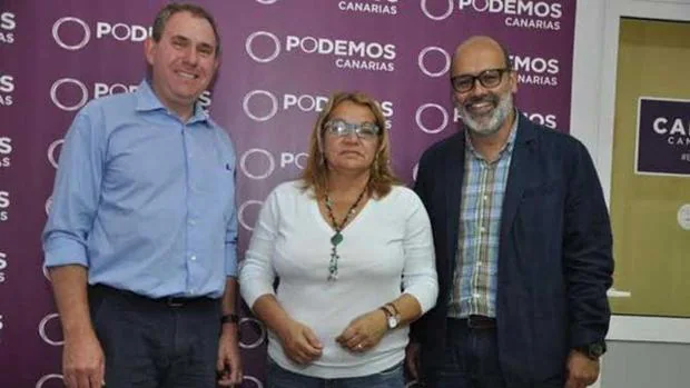 Sabaté, de Sí se Puede, Meri Pita y Brito, consejero grancanario de Medio Ambiente, Brito, que abandona Podemos