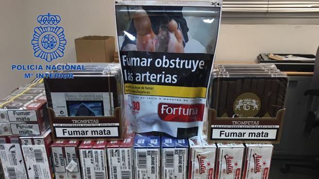 Imagen del tabaco confiscado por la Policía Nacional