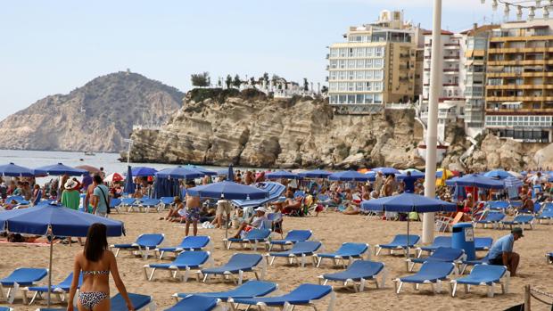 Imagen de archivo de la playa de Levante de Benidor,m, donde sucedieron los hechos