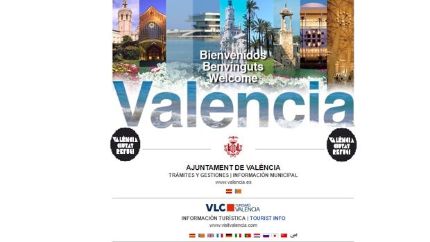 Captura de la página web del Ayuntamiento de Valencia tomada este martes