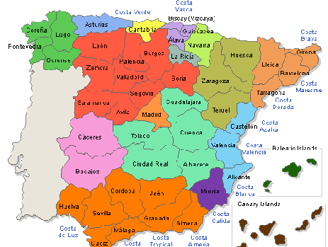 Un mapa incorrecto de España esta semana en una publicación extranjera