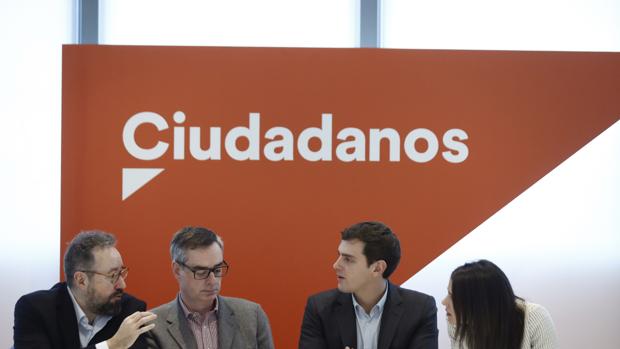 Juan Carlos Girauta, José Manuel Villegas, Albert Rivera e Inés Arrimadas