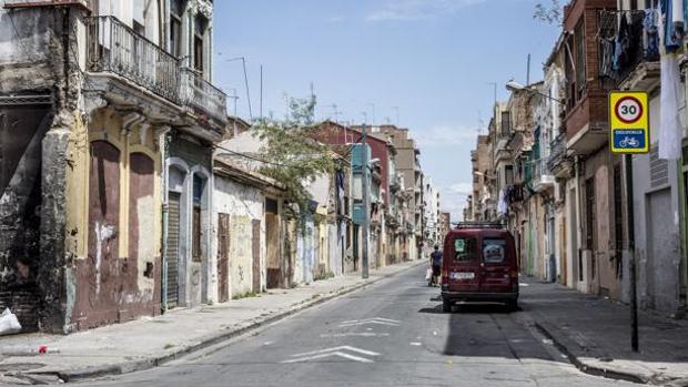 Imagen de la zona declarada Bien de Interés Cultural en el Cabanyal