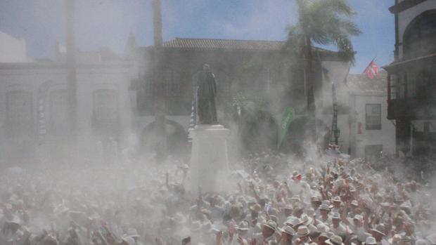 La efímera Plaza de La Habana, en Santa Cruz de La Palma, este lunes de Carnaval