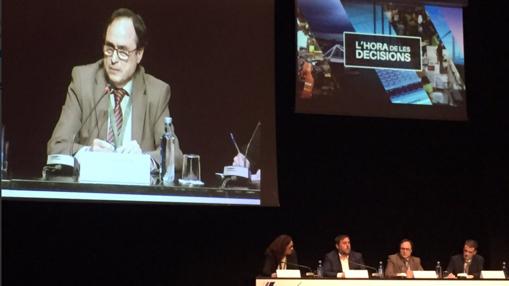 Vicent Soler, durante su intervención en el encuentro