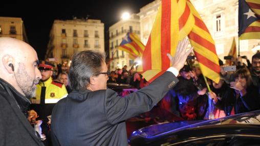 Artur Mas anuncia en rueda de prensa que no será el candidato de Junts Pel Si para presidente de la Generalitat