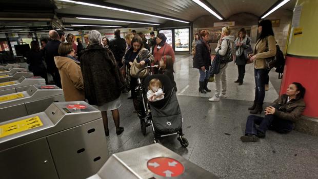 Imagen de archivo del Metro de Valencia durante una jornada de huelga