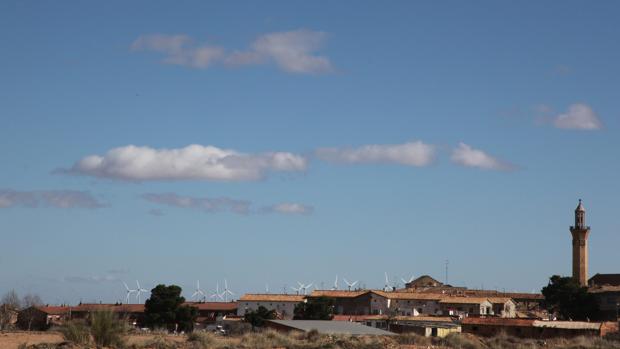 Vista de Belchite, cabecera de la comarca zaragozana más despoblada, con menos de 5 habitantes por kilómetro cuadrado