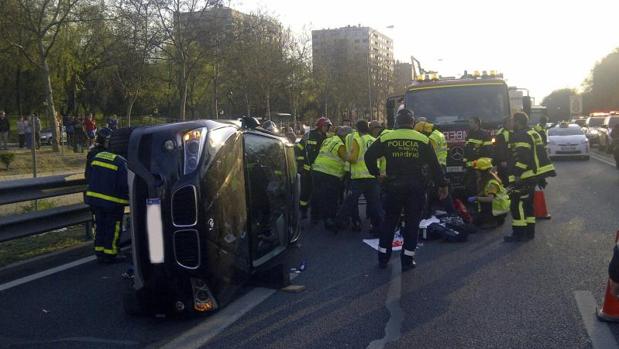 Imagen de archivo de un accidente de tráfico en Madrid