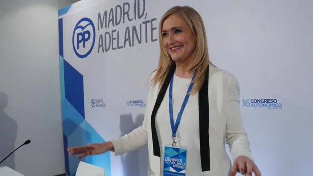 La presidenta de la Comunidad de Madrid, Cristina Cifuentes, el pasado sábado durante la rueda de prensa