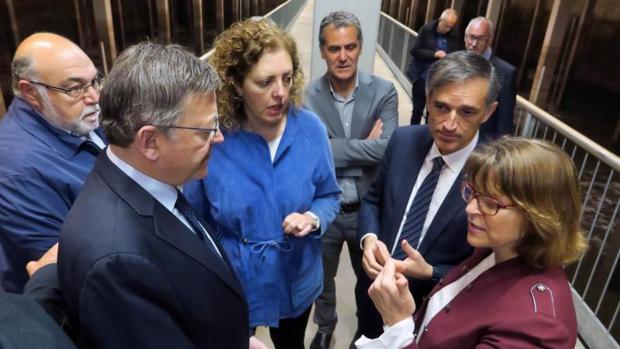 Puig visita el depósito anticontaminación Ingeniero José Manuel Obrero Díez, de la empresa Aguas de Alicante.