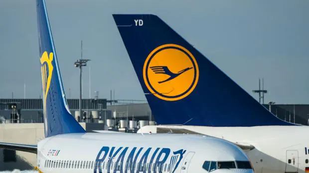 Aparatos de Ryanair en el aeropuerto de Frankfurt Hahn