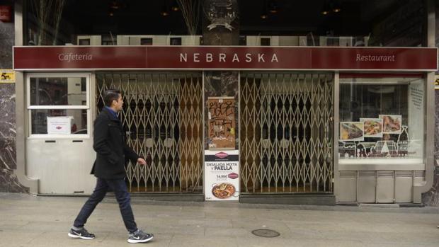 Una de las cafeterías Nebraska de Madrid, tras el reciente cierre masivo