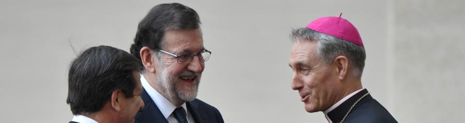 Mariano Rajoy, a su llegada al Vaticano