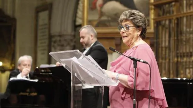 Gómez Borrero, en octubre de 2016, recitó poemas de Santa Teresa en la catedral de Toledo