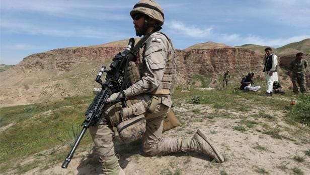 Un soldado español en Afganistán en 2013