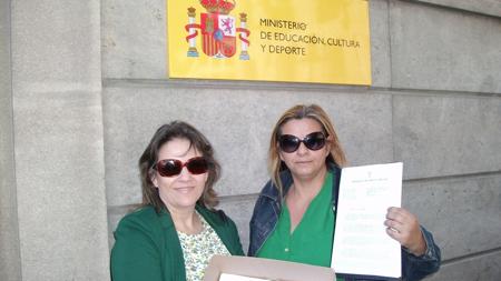 Algunas de las impulsoras de la recogida de firmas en el Ministerio de Cultura