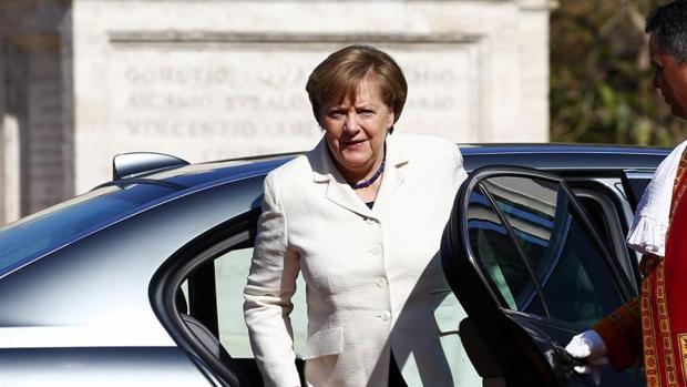 La canciller alemana, ángela Merkel, a su llegada a Roma el pasado sábado