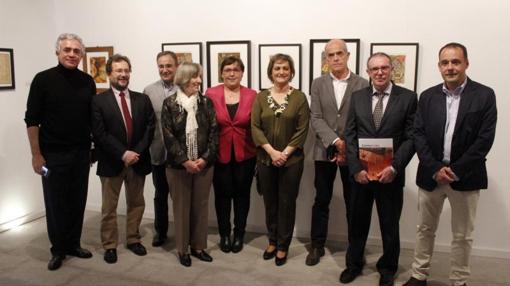 Comisarios y autoridades asistentes a la inauguración