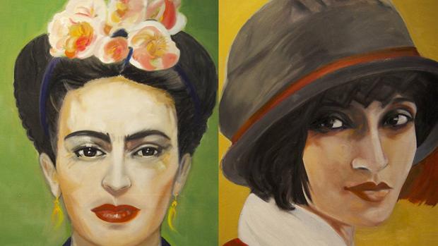 Frida Khalo (izq.) y Tina Modotti, en la exposición del Ateneo de Madrid