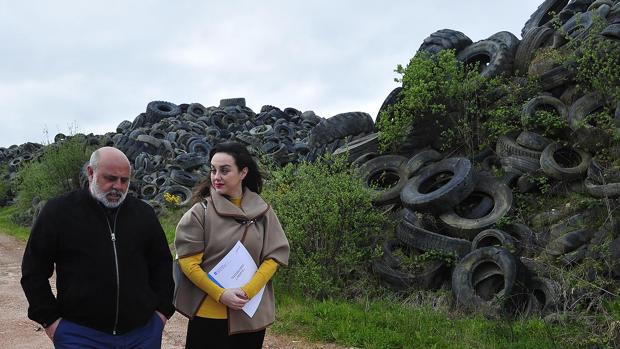 La directora xeral de Calidad Ambiental, durante su visita al vertedero de A Laracha