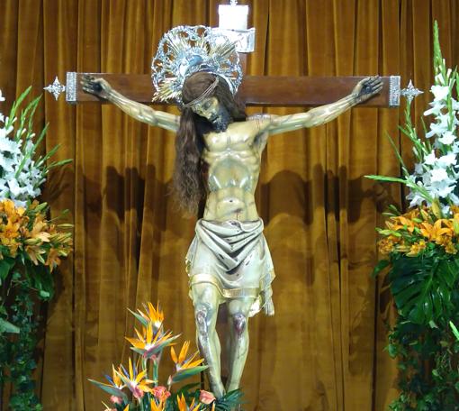 Imagen del Cristo del Salvador en el Mercado de El Cabanyal