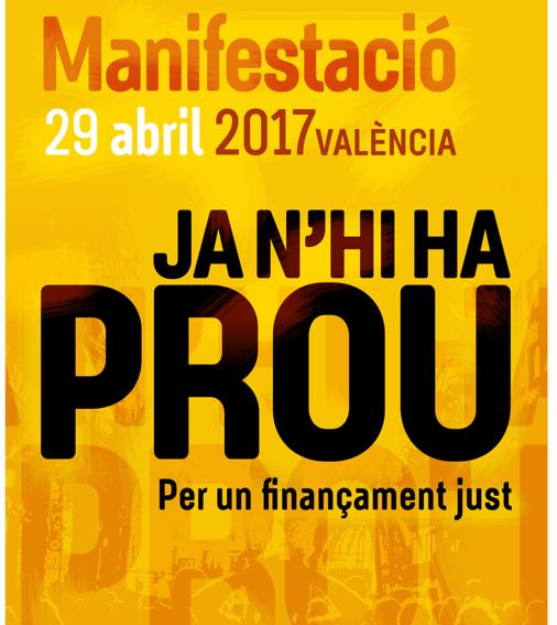 Cartel de la manifestación convocada por ACPV