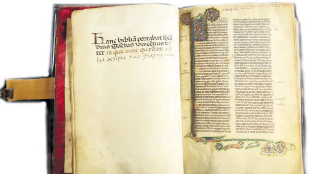 Imagen de la biblia que se conserva en la Catedral de Valencia