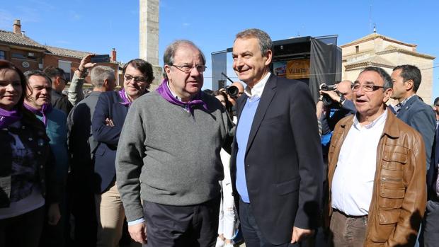 El presidente de la Junta, Juan Vicente Herrera, y el expresidente del Gobierno, José Luis Rodríguez Zapatero