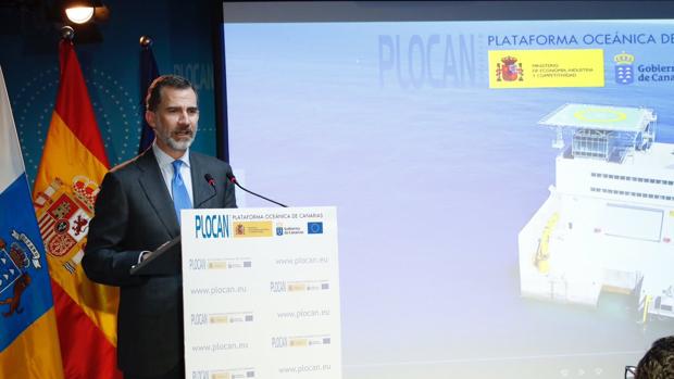 El Rey, este lunes, en la Plataforma Oceánica de Canarias