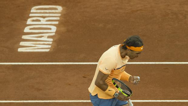 Rafael Nadal, durante un partido del último Mutua Madrid Open