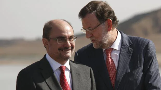 Javier Lambán y Mariano Rajoy, en una imagen de archivo