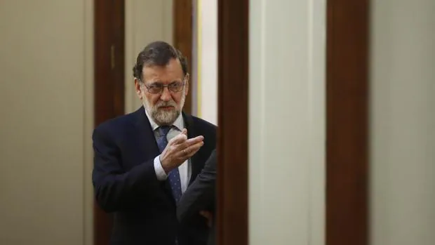 El presidente del Gobierno, Mariano Rajoy, en el Congreso de los Diputados