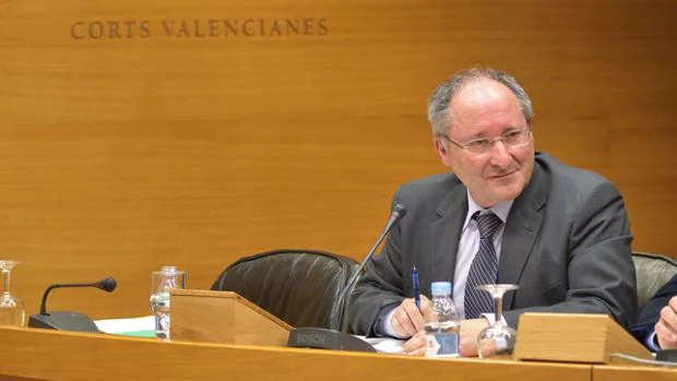 Imagen de Joan Llinares durante su comparecencia en las Cortes Valencianas