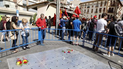 Imagen del acto en recuerdo de las víctimas del bombardeo