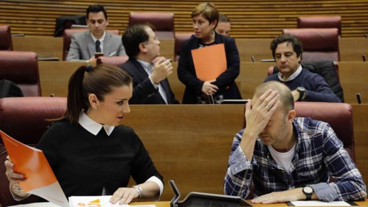 Mari Carmen Sánchez y Alexis Marí, en las Cortes, en una imagen de archivo