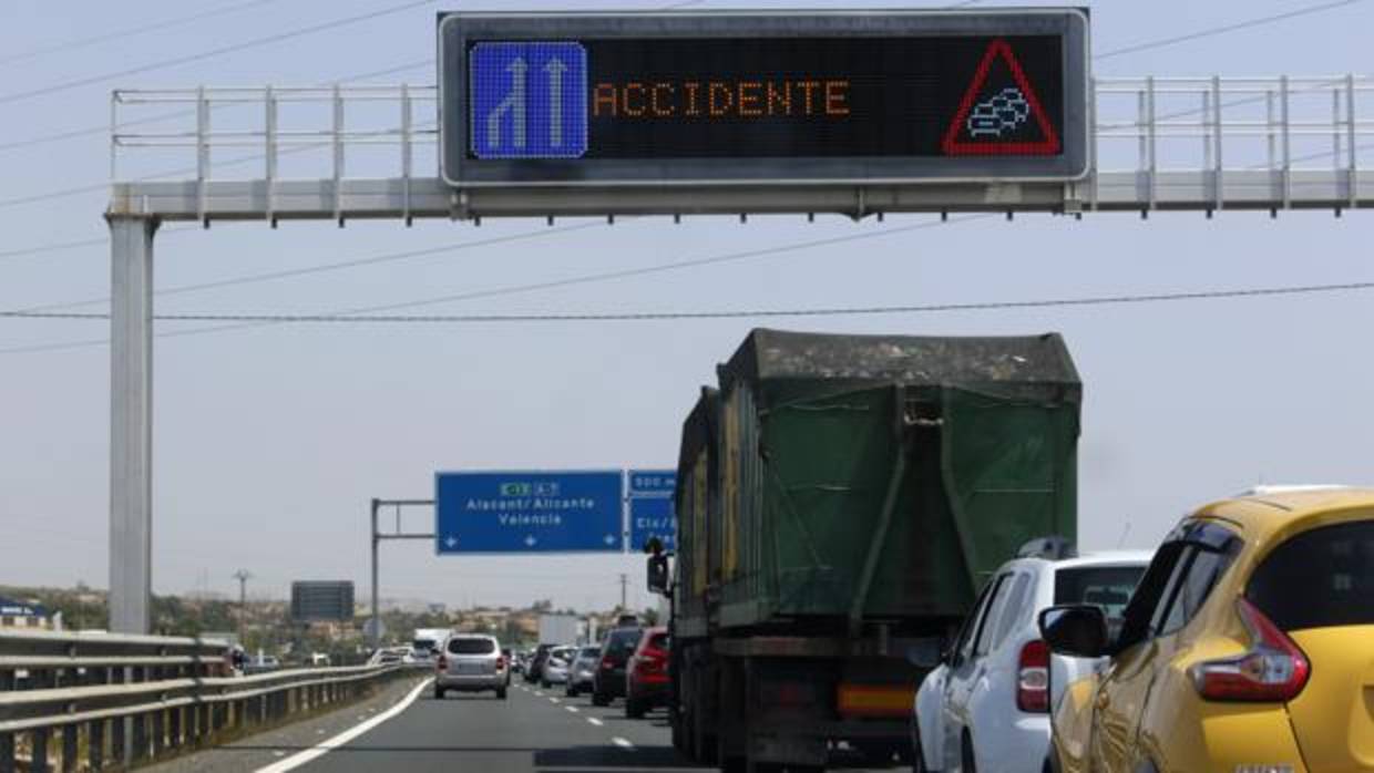 Imagen de archivo de la A-7 durante un accidente de tráfico