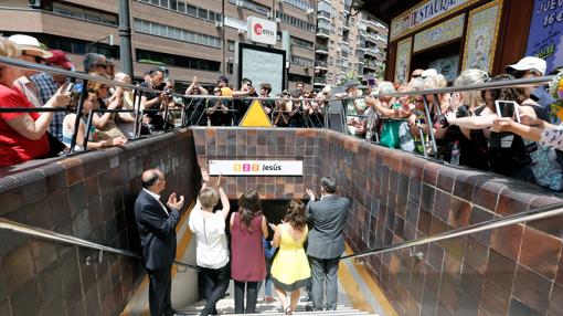 Imagen del homenaje a las víctimas en la estación de Jesús