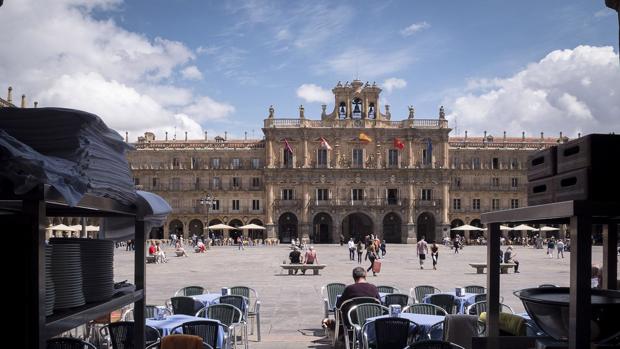 Terrazas en la Plaza Mayor de Salamanca