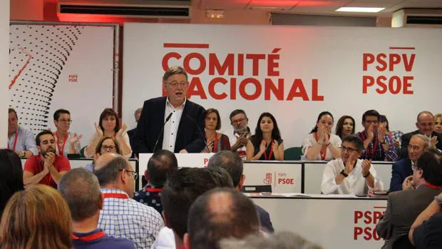 Ximo Puig, durante el Comité Nacional del PSPV