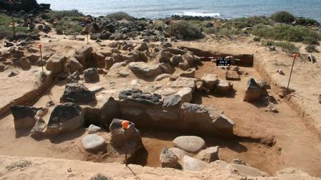 Yacimiento romano en la isla de Lobos, al norte de Fuerteventura