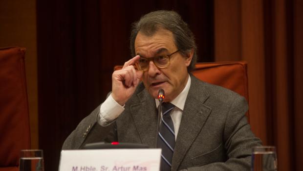 El expresidente de la Generalitat, Artur Mas durante una comparecencia