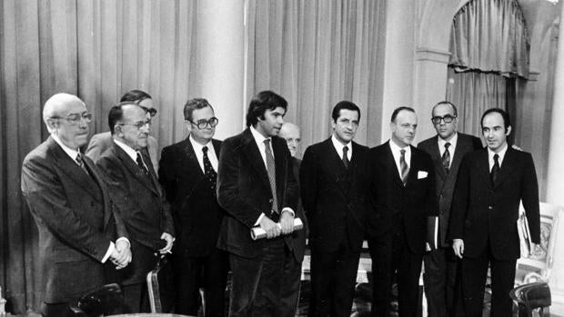 Los líderes de los partidos que se presentaron a las elecciones de 1977