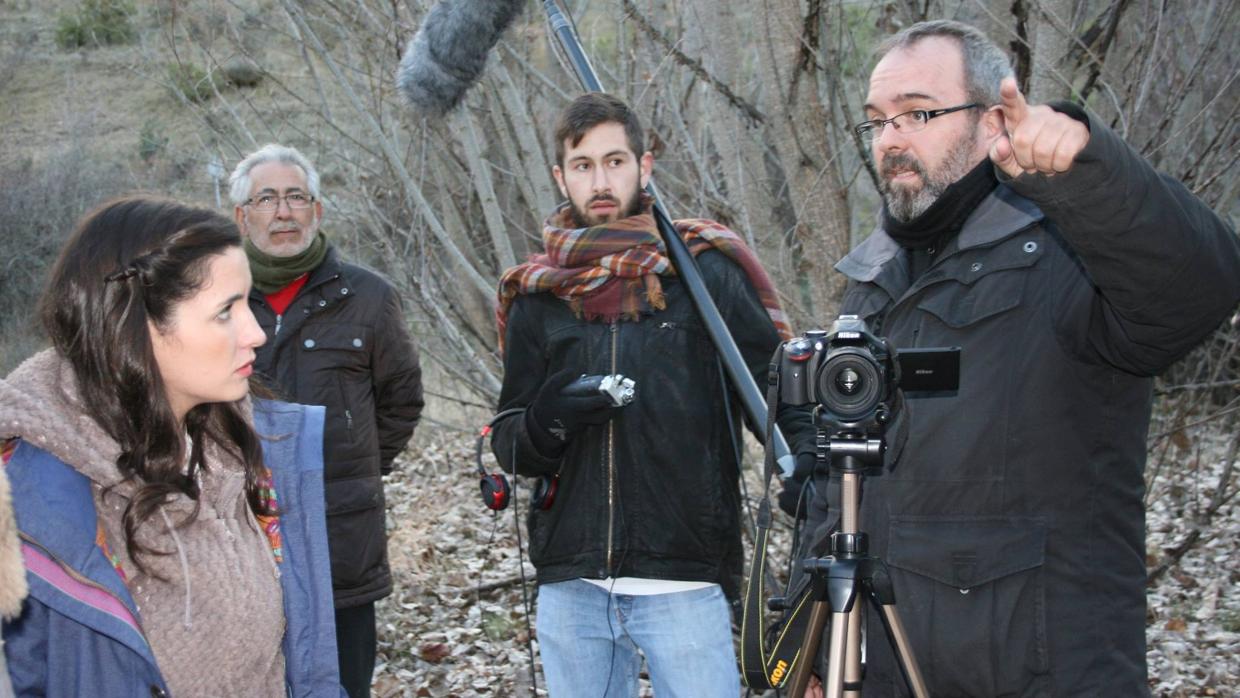 El director, durante el rodaje del tráiler en Luzón (Guadalajara)