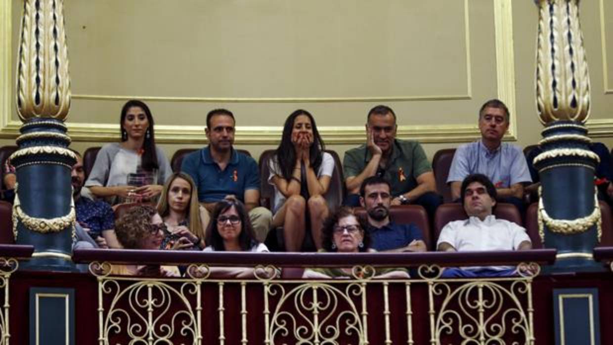 Representantes de RTVE, hoy en el Congreso