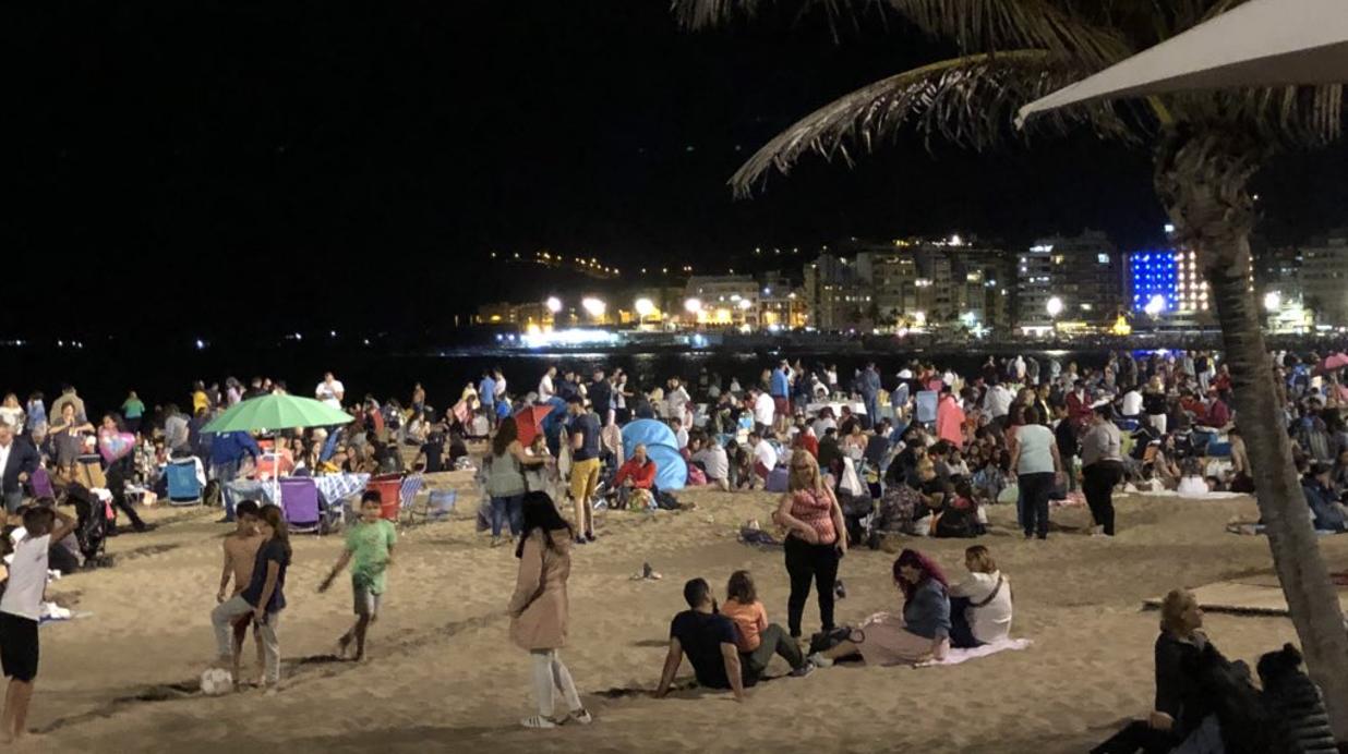 La Playa de Las Canteras, esta noche de San Juan de 2017