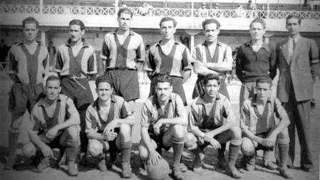 Foto del equido del primer partido Real Cub Victoria en 1910